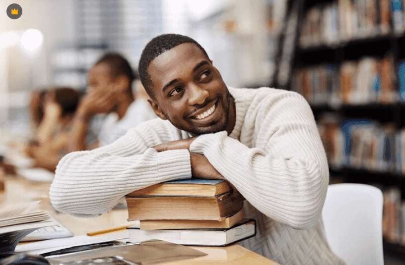 Student studying